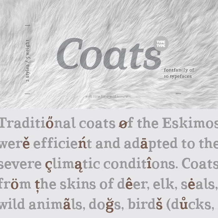 The TT Coats font family from foundry TypeType.