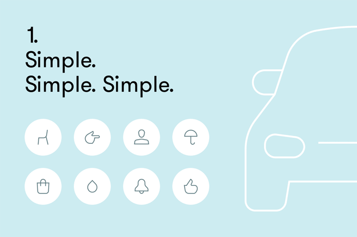 Simple line icons as vector graphics.