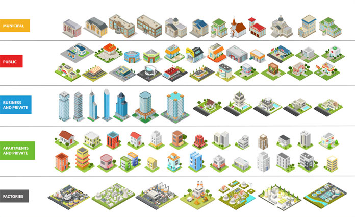 Vector buildings.