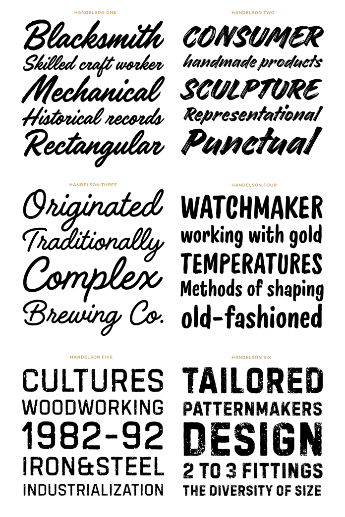 Samples of all 6 fonts. Samples of all 6 fonts.