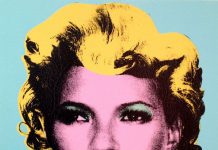 Banksy's portrait of Kate Moss is based on the style of Andy Warhol's iconic pop art portrait of Marilyn Monroe.