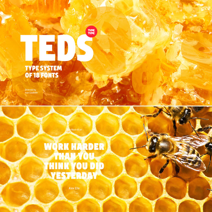 TT Teds font family by Ivan Gladkikh of TypeType. TT Teds font family by Ivan Gladkikh of TypeType.
