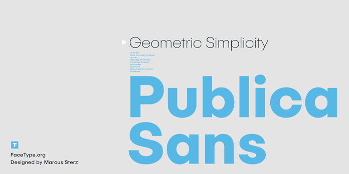 Publica Sans font family FaceType.