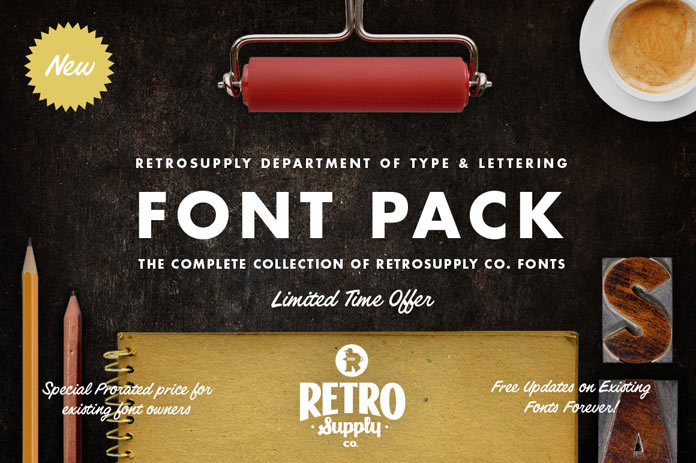 Download retro fonts.