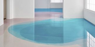 Dry flood installation by Peter Zimmermann.