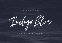 Indigo Blue typeface by Nicky Laatz