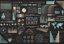 Nova UI – retro-futuristic user interface elements.