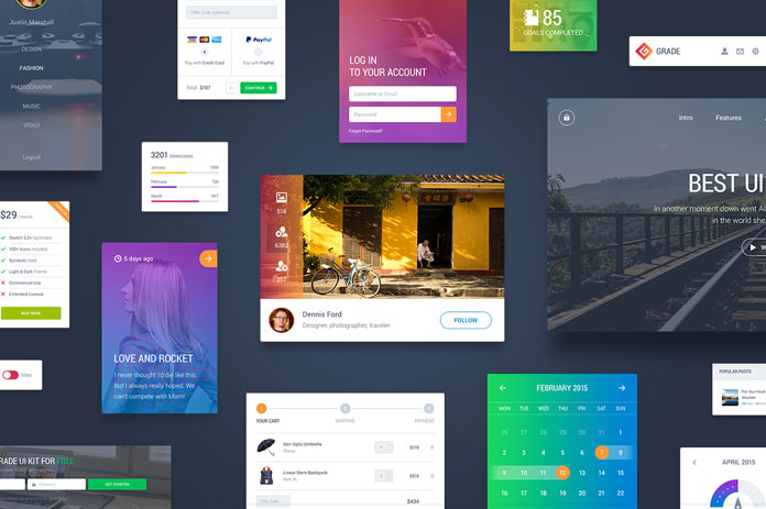 UI objects – close up.