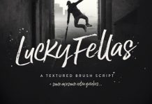 Lucky Fellas, a textured brush script by Nicky Laatz.