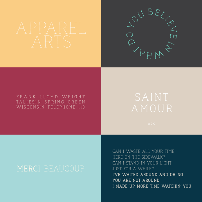 Text samples.