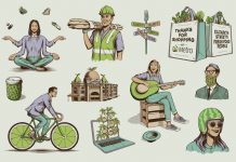 Illustrations by Andrew Fairclough for Australian supermarket chain Woolworths Metro.