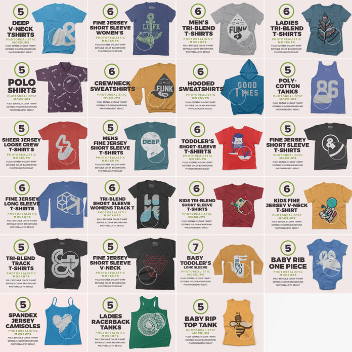Over 120 mockups, 23 included products.