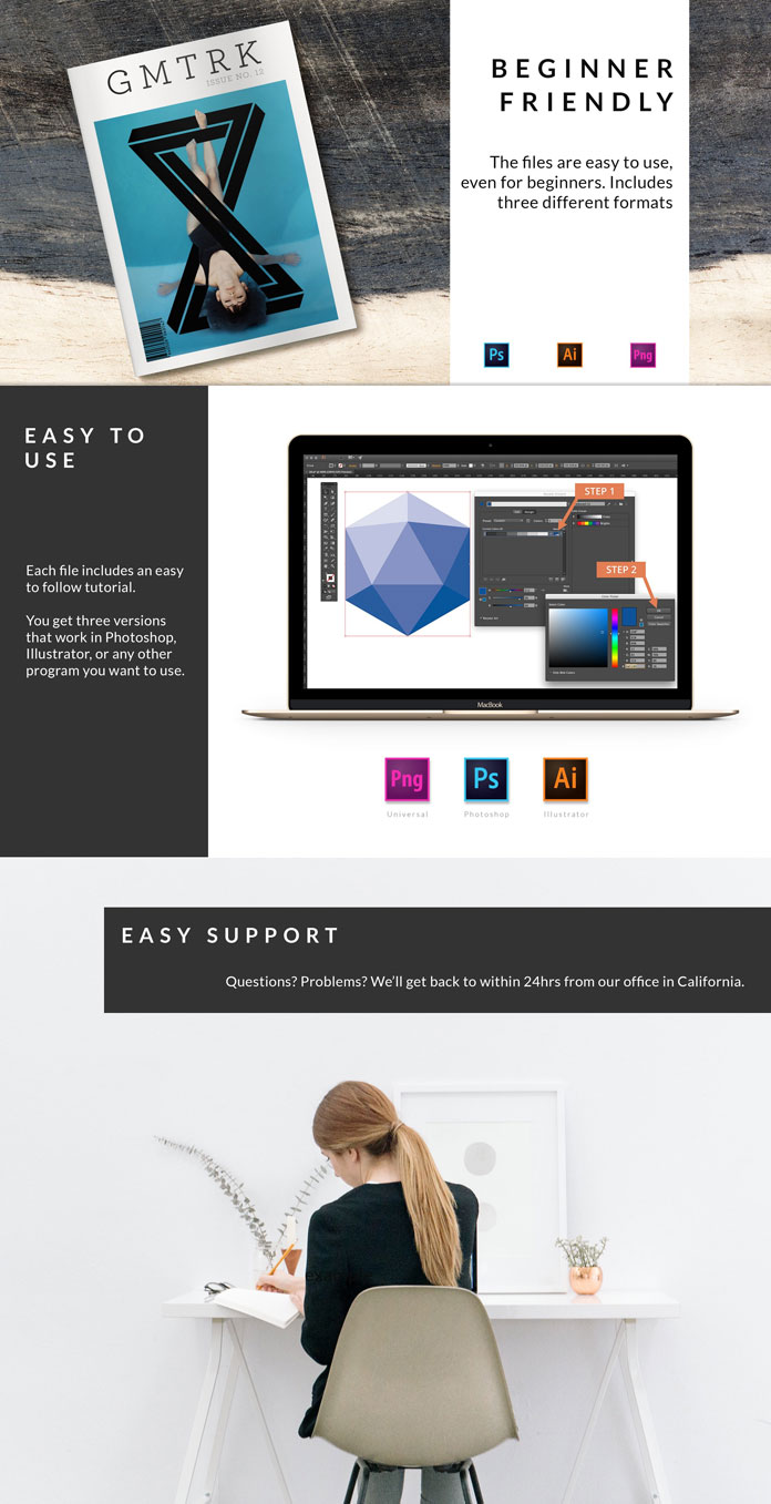 The download pack includes PSD, AI, and PNG files. The download pack includes PSD, AI, and PNG files.