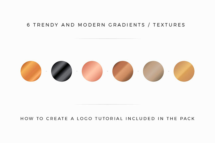 6 trendy gradients and textures.