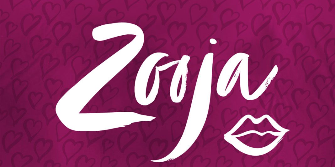 Zooja brush script fonts
