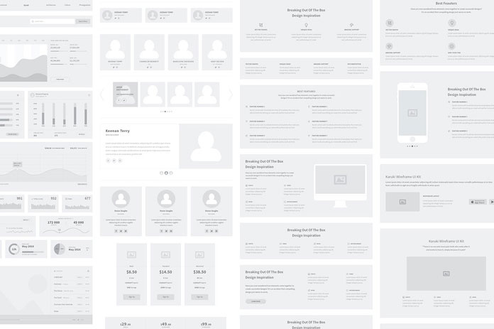 Karuki Wireframe Kit by UX/UI Designer Karuki Wireframe Kit.