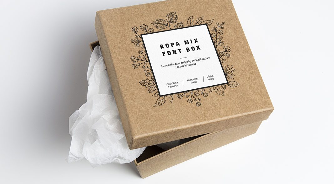 Ropa Mix Pro, a font family by Botio Nikoltchev of foundry Lettersoup.