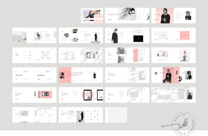 Phoebe: Adobe InDesign brand identity guidelines by Studio Standard.