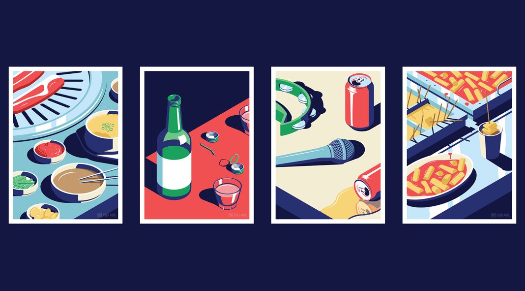 A Night Out in Seoul - illustration series by Coen Pohl.