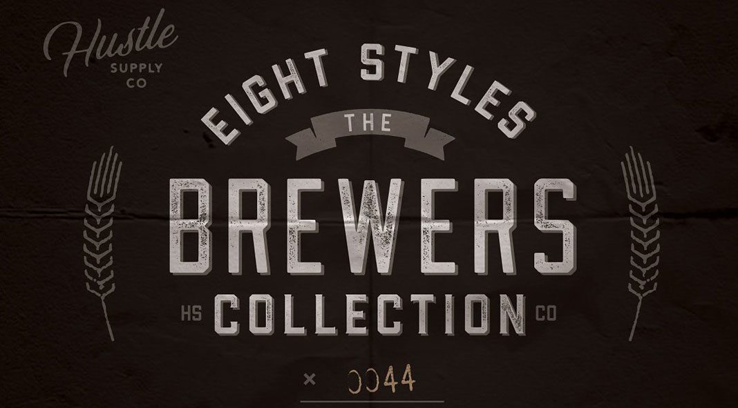 Brewers Font Collection 8 Fonts from Hustle Supply Co.