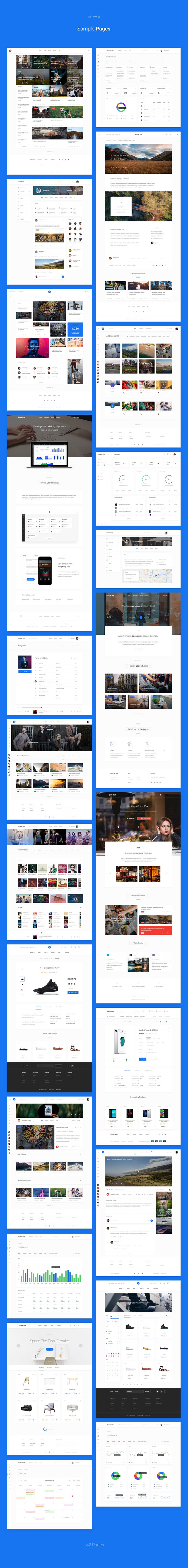 Countless web elements and premade pages.