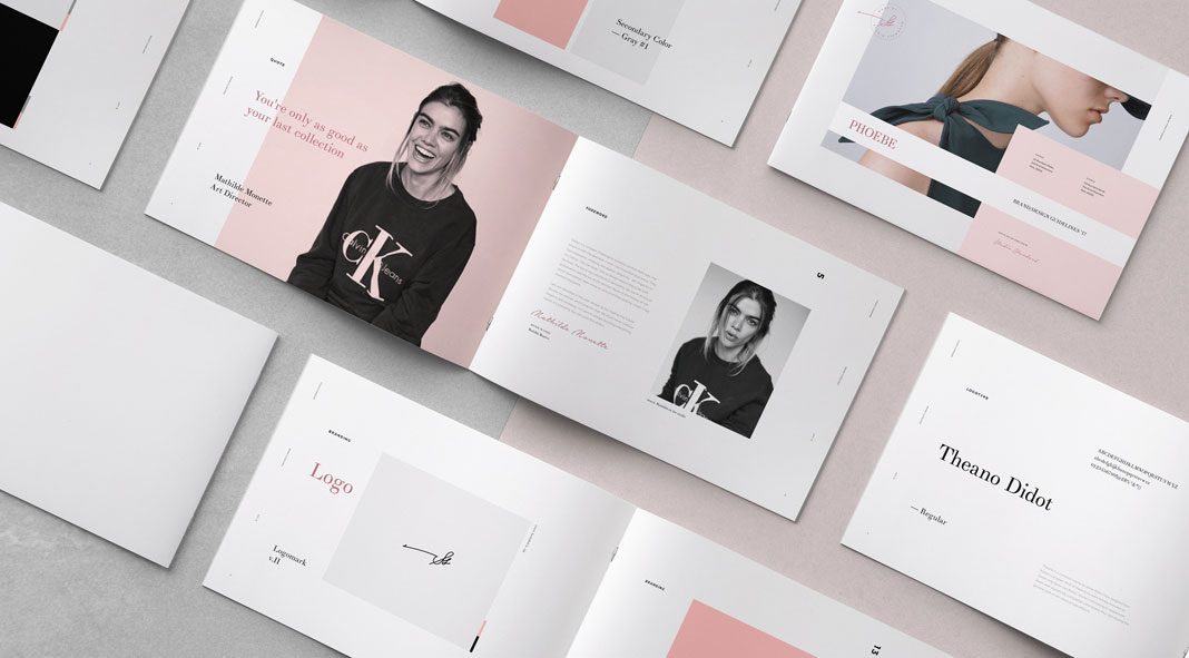 Phoebe: Adobe InDesign brand identity guidelines by Studio Standard.