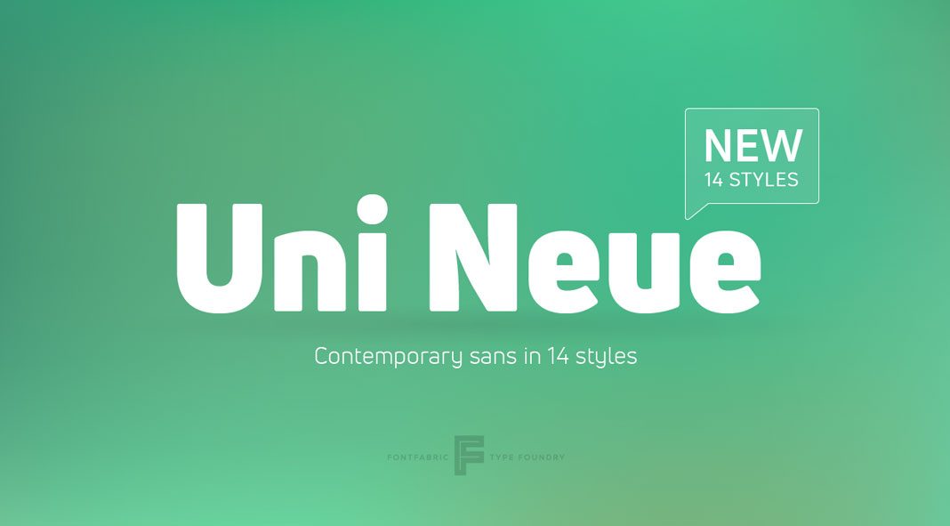 Uni Neue font family from Fontfabric.