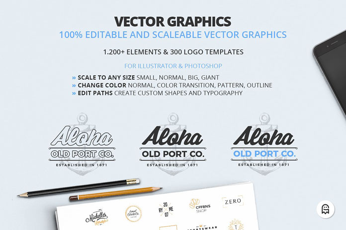 Editable and scalable vector graphics. Editable and scalable vector graphics.