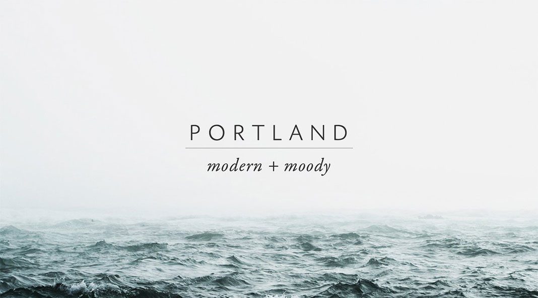 Portland, modern moody Photoshop actions.