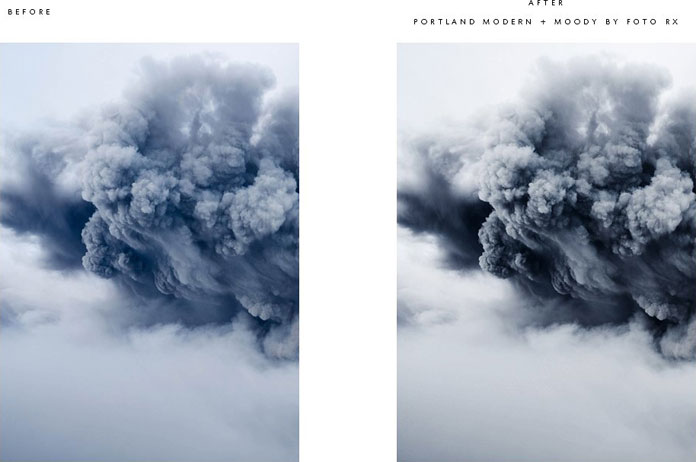 Volcano - before and after