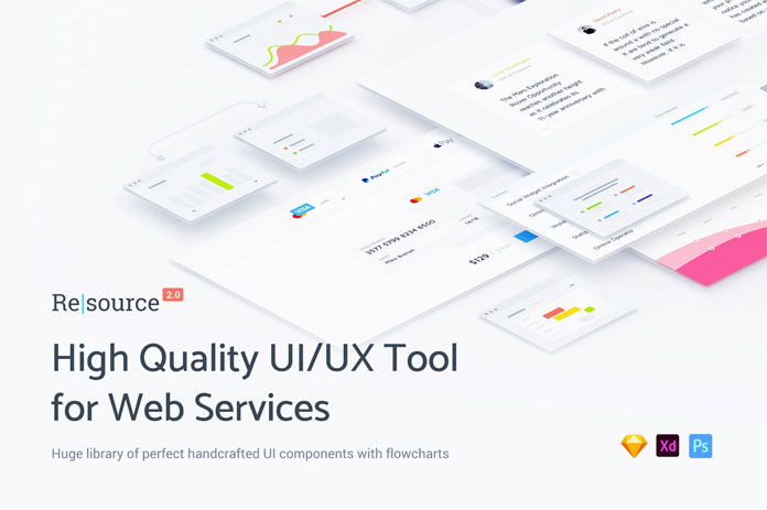 Resource UI/UX tool kit for web and mobile projects.