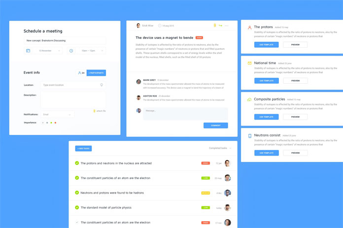 Create professional web interfaces in minutes.