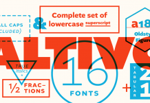 Altivo font family by Kostic Type Foundry.