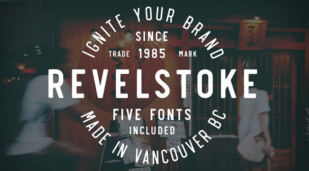 Revelstoke font family by Greg Nicholls.