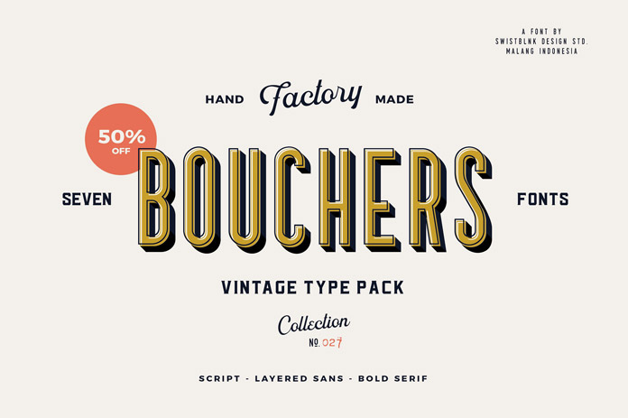 The Bouchers vintage type collection.