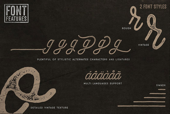 Font features.