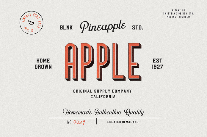 Retro display fonts.