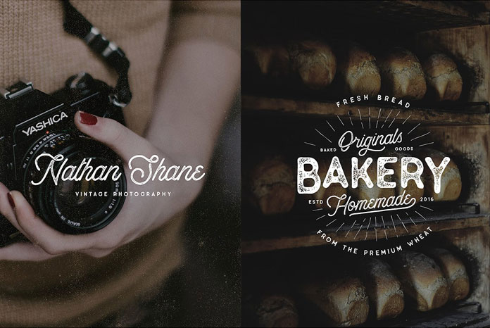 Two vintage inspired fonts.