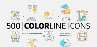 Color line icons