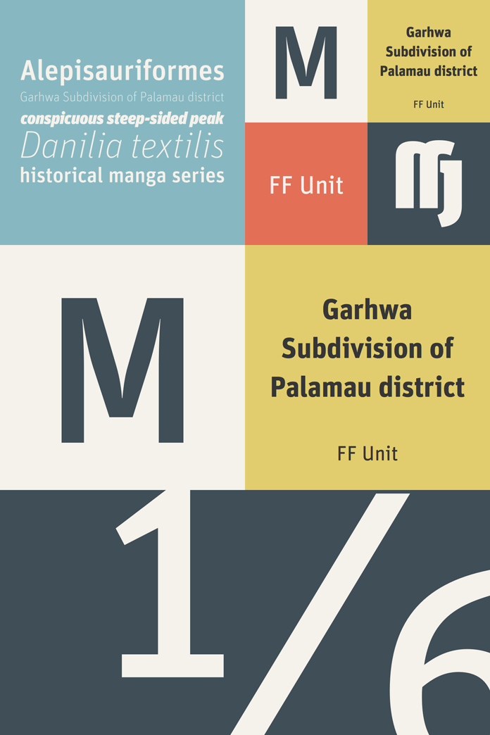 FF Unit Pro font family from FontFont.