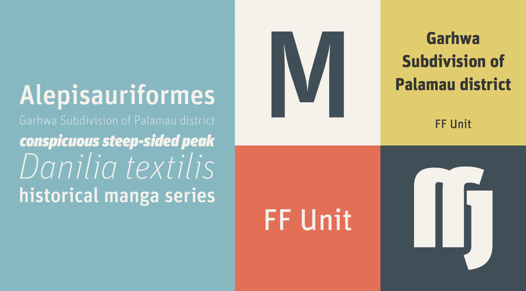 FF Unit font family from FontFont.