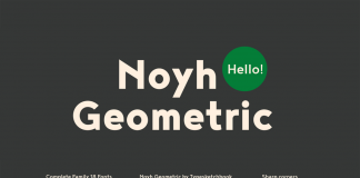 Noyh Geometric font family from Typesketchbook.