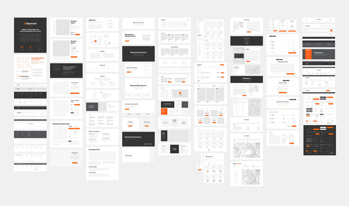 200 ready-to-use web prototype elements.
