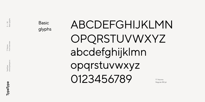 TT Norms, Basic glyphs