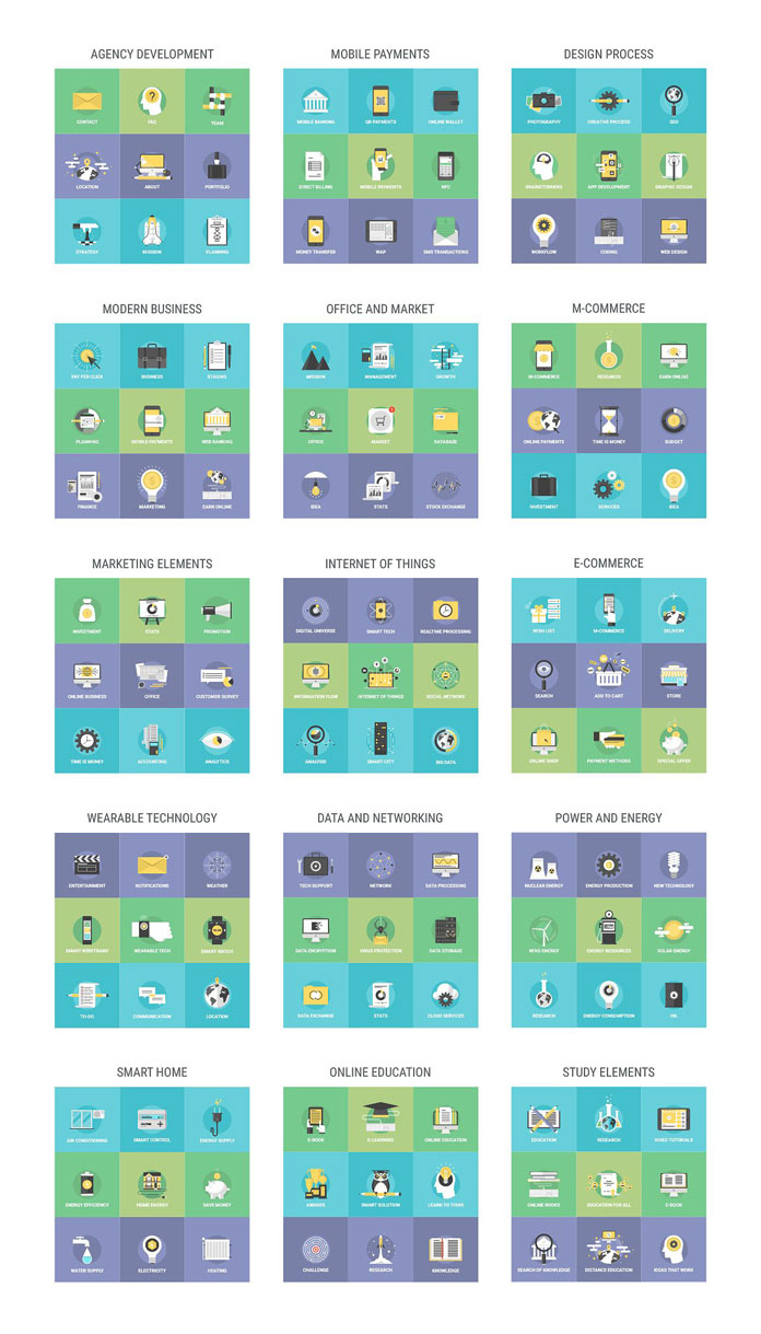 Download flat icons.