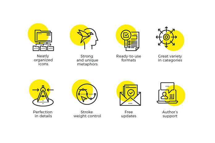 Icon features.