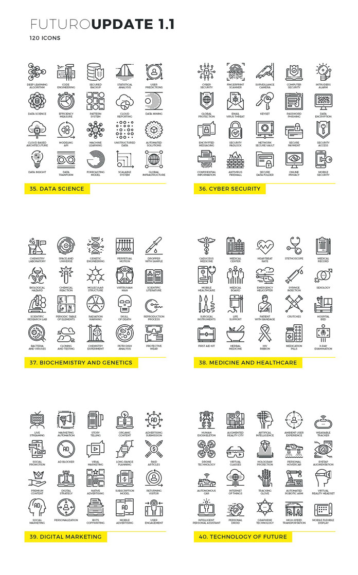 Futuro line icons - Update 1.