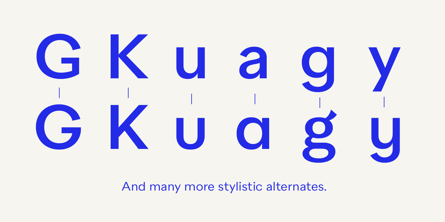 Quarion fonts, Many more stylistic alternates