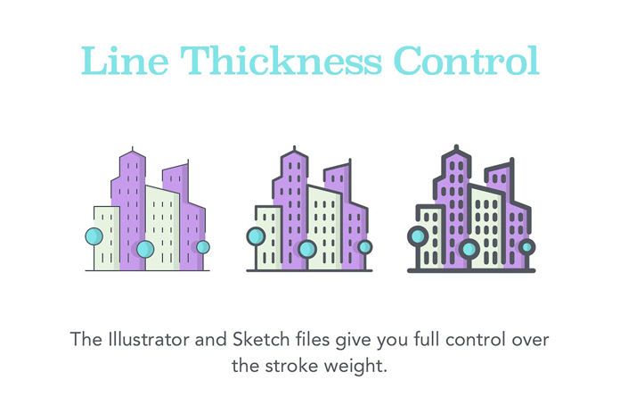 Line thickness control.