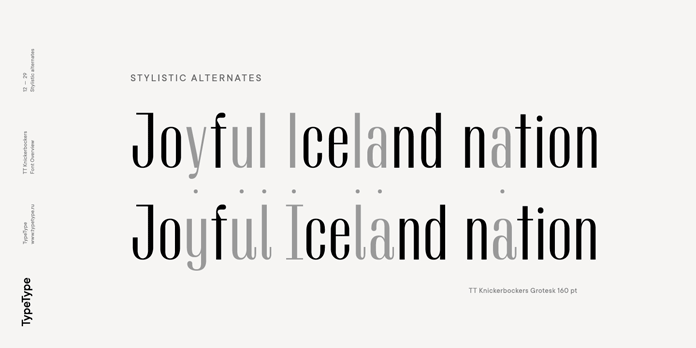 Stylistic alternates. Stylistic alternates.